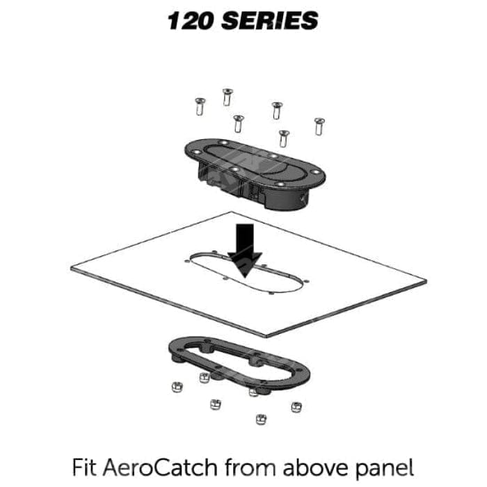 Aerocatch T120-2100 Black Above Panel Locking Catch Kit – Gartrac