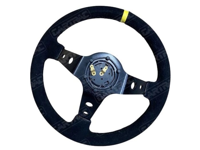Escort Mk1 & Mk2 Alcantara Steering Wheel, AVO Deep Dish (Yellow Band ...