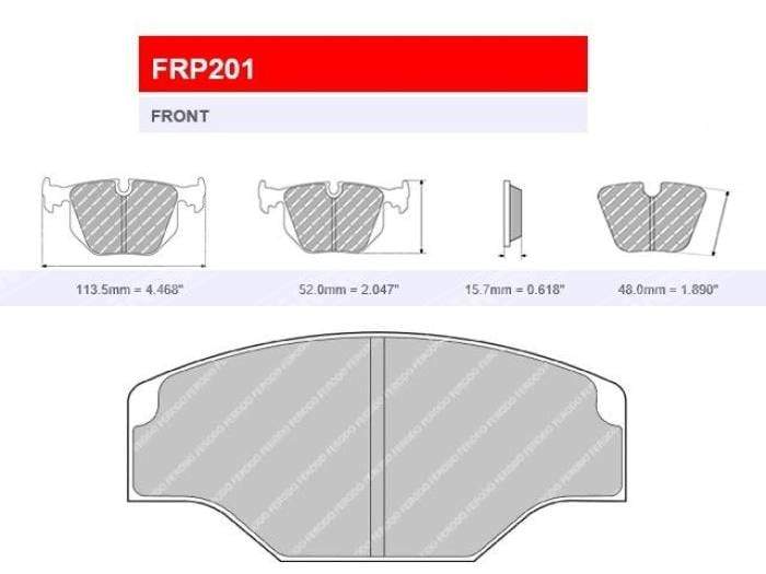 Ferodo Ferodo Racing Brake Pad Set FRP201R-DS3000