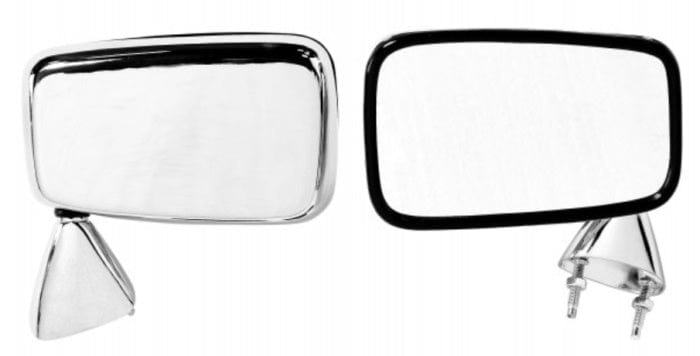 Escort Mk2 Front Door Mirrors, Chrome Finish - PAIR